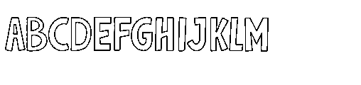 Samill Gufron Outline Regular Font UPPERCASE