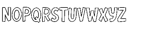 Samill Gufron Outline Regular Font LOWERCASE