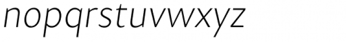 Samo Sans Pro Thin Italic Font LOWERCASE