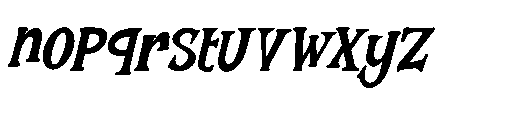 Sampan Folk Italic Font LOWERCASE
