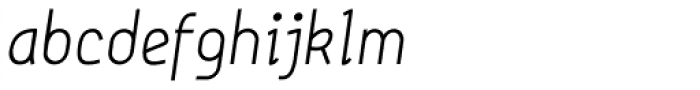 Samsheriff Narrow Light Italic Font LOWERCASE