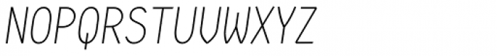 Samsheriff Narrow Thin Italic Font UPPERCASE
