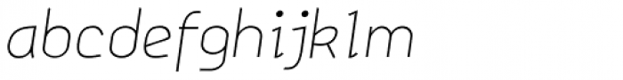 Samsheriff Thin Italic Font LOWERCASE