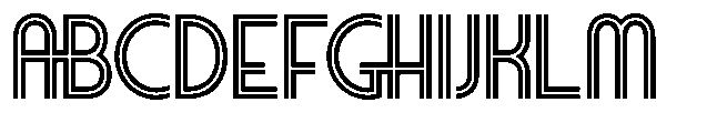 San Deco Inline Font UPPERCASE