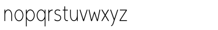 San Seraph Thin Condensed Font LOWERCASE