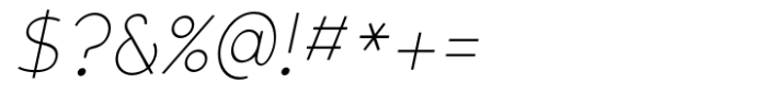 San Seraph Thin Italic Font OTHER CHARS