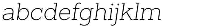 Sanchez Slab ExtraLight Italic Font LOWERCASE