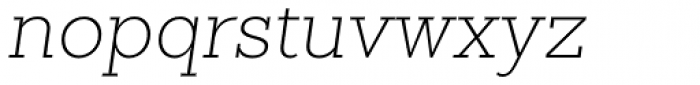 Sanchez Slab ExtraLight Italic Font LOWERCASE