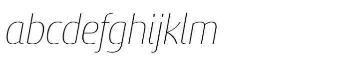 Sancoale Gothic Condensed Thin Italic Font LOWERCASE