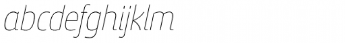 Sancoale Narrow Thin Italic Font LOWERCASE