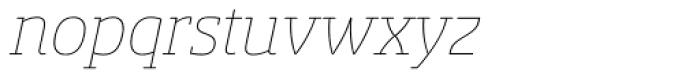 Sancoale Slab Soft Thin Italic Font LOWERCASE
