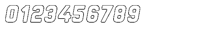 Sandport Condensed Bold Outline Italic Font OTHER CHARS
