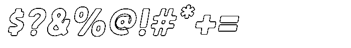 Sandport Condensed Bold Outline Italic Font OTHER CHARS