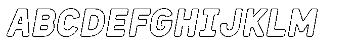 Sandport Condensed Bold Outline Italic Font UPPERCASE