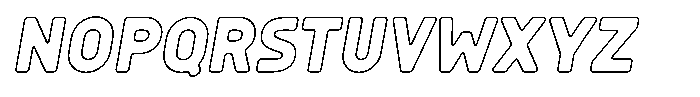 Sandport Condensed Bold Outline Italic Font LOWERCASE