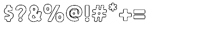 Sandport Condensed Bold Outline Font OTHER CHARS