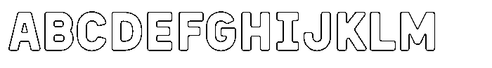Sandport Condensed Bold Outline Font UPPERCASE