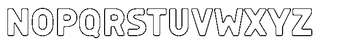 Sandport Condensed Bold Outline Font UPPERCASE