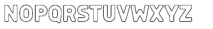 Sandport Condensed Bold Outline Font LOWERCASE