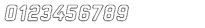 Sandport Condensed Medium Out Italic Font OTHER CHARS