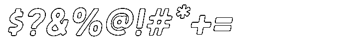 Sandport Condensed Medium Out Italic Font OTHER CHARS