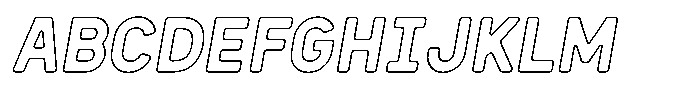 Sandport Condensed Medium Out Italic Font UPPERCASE