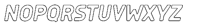 Sandport Condensed Medium Out Italic Font UPPERCASE