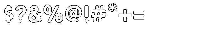 Sandport Condensed Medium Outline Font OTHER CHARS