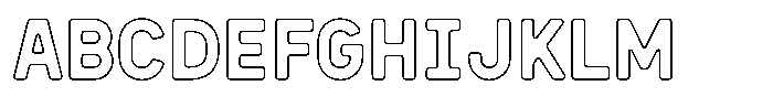 Sandport Condensed Medium Outline Font UPPERCASE