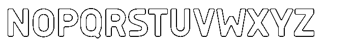 Sandport Condensed Medium Outline Font UPPERCASE