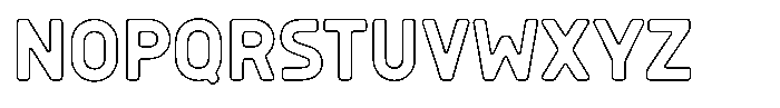 Sandport Condensed Medium Outline Font LOWERCASE