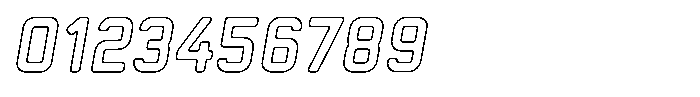 Sandport Condensed Outline Italic Font OTHER CHARS