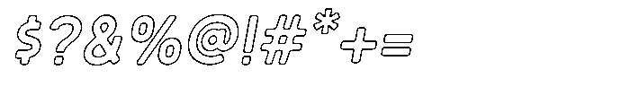 Sandport Condensed Outline Italic Font OTHER CHARS
