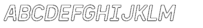 Sandport Condensed Outline Italic Font UPPERCASE