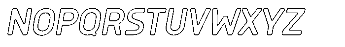 Sandport Condensed Outline Italic Font UPPERCASE