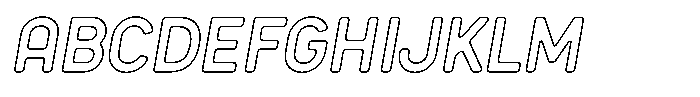 Sandport Condensed Outline Italic FONT