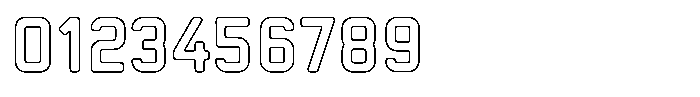 Sandport Condensed Outline Font OTHER CHARS
