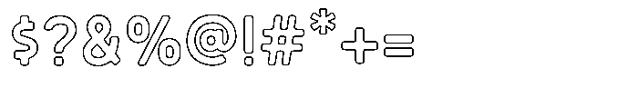 Sandport Condensed Outline Font OTHER CHARS