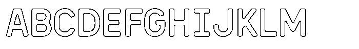 Sandport Condensed Outline Font UPPERCASE
