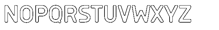 Sandport Condensed Outline Font UPPERCASE