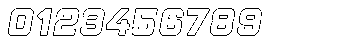 Sandport Extended Bold Outline Italic Font OTHER CHARS