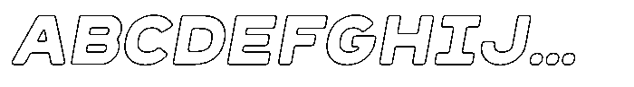 Sandport Extended Bold Outline Italic Font UPPERCASE