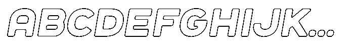 Sandport Extended Bold Outline Italic FONT
