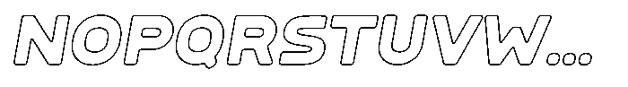 Sandport Extended Bold Outline Italic Font LOWERCASE