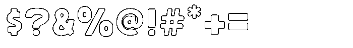 Sandport Extended Bold Outline Font OTHER CHARS