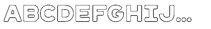 Sandport Extended Bold Outline Font UPPERCASE