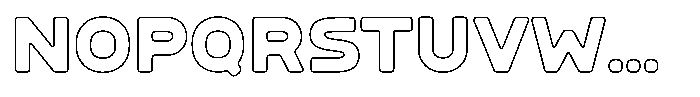 Sandport Extended Bold Outline Font LOWERCASE