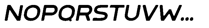 Sandport Extended Italic Font LOWERCASE
