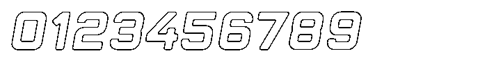 Sandport Extended Medium Out Italic Font OTHER CHARS