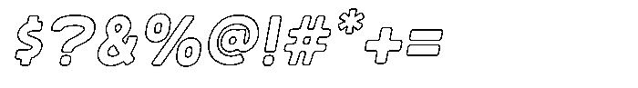 Sandport Extended Medium Out Italic Font OTHER CHARS